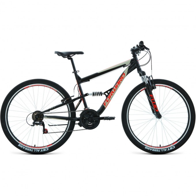 Велосипед FORWARD RAPTOR 27,5 1.0 (2020) черный/красный с рамой 18" 75139 CHERNYII/KRASNYII 18