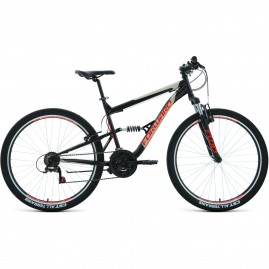 Велосипед FORWARD RAPTOR 27,5 1.0, рама 18", 2020-2021, черный/красный
