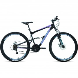 Велосипед FORWARD RAPTOR 27,5 2.0 D, рама 18", 2022, черный/фиолетовый