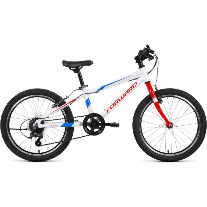Велосипед FORWARD RISE 20 2.0 (20" 7 ск. рост. 10.5") 2020-2021, белый/красный RBKW1J307003