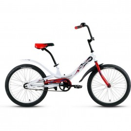Велосипед FORWARD SCORPIONS 20 1.0 20", рама 10.5", белый/красный, 2021