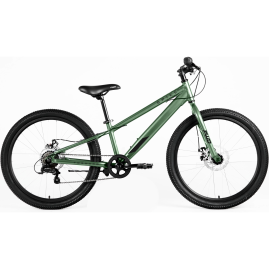 Велосипед FORWARD SPIKE 24 D 24", рама 11", зеленый/черный, 2023
