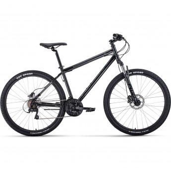 Велосипед FORWARD SPORTING 27,5 3.0 disc (2021) черный с рамой 17"