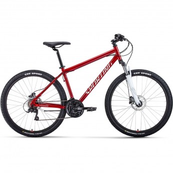 Велосипед FORWARD SPORTING 27,5 3.2 HD (2022) темно-красный/серебристый с рамой 17"