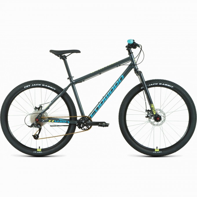 Велосипед FORWARD SPORTING 27,5 X D (2022) темно-серый/зеленый с рамой 17" 94970 SERYII/ZELENYII 17