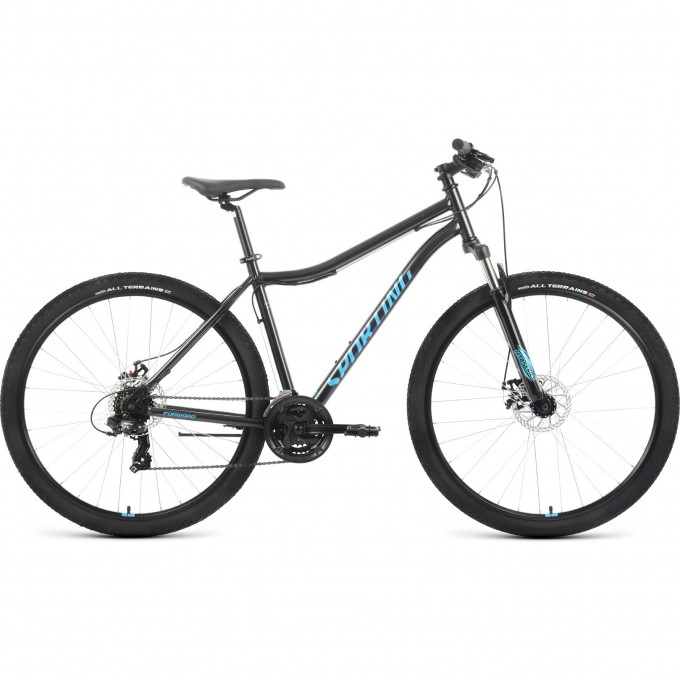 Велосипед FORWARD SPORTING 29 2.0 D (2022) черный/бирюзовый с рамой 17" 94946 CHERNYII/BIRYUZOVYII 17