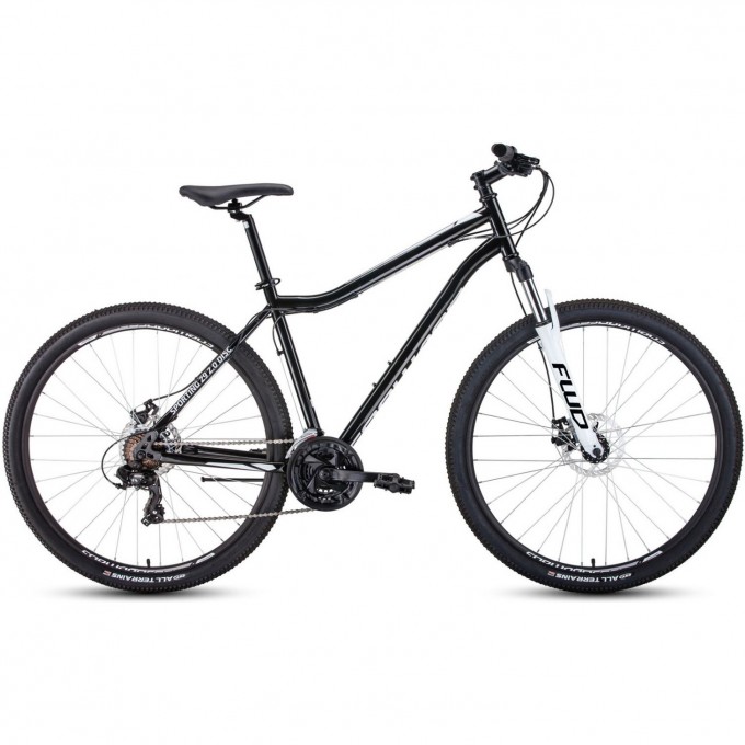Велосипед FORWARD SPORTING 29 2.0 D (29" 8 ск. рост. 21") 2023, черный/белый RB3R98141XBKXWH