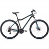 Велосипед FORWARD SPORTING 29 2.0 disc (2021) черный/бирюзовый с рамой 17" 74420 CHERNYII/BIRYUZOVYII 17