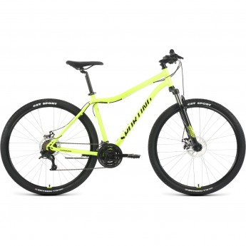 Велосипед FORWARD SPORTING 29 2.2 D (2022) ярко-зеленый/черный с рамой 21"