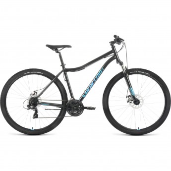 Велосипед FORWARD SPORTING 29 2.2 D, рама 19", 2022, черный/бирюзовый