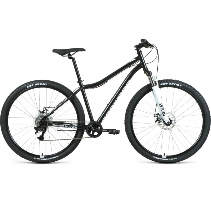 Велосипед FORWARD SPORTING 29 2.2 disc (2021) черный/белый с рамой 17" 75488 CHERNYII/BELYII 17