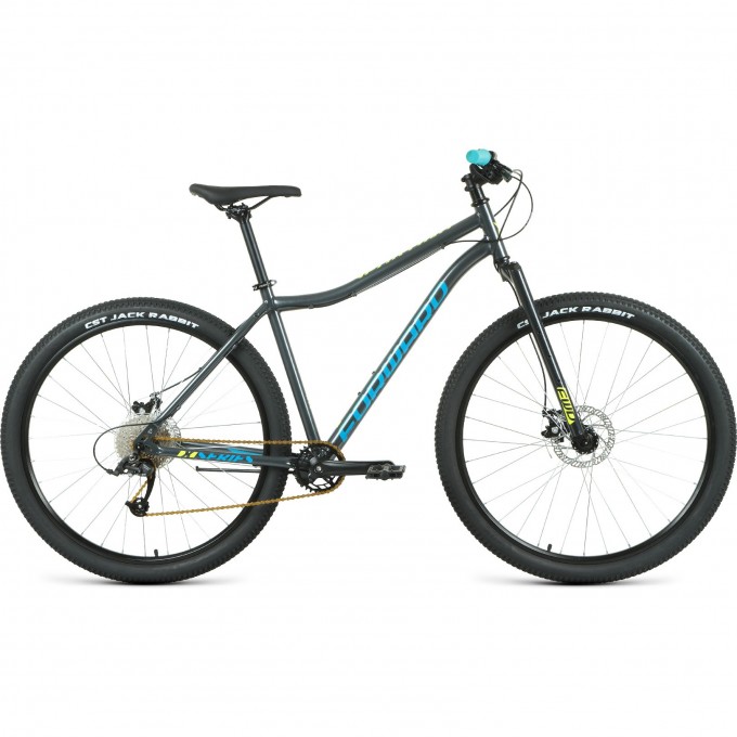 Велосипед FORWARD SPORTING 29 X (2021) темно-серый/зеленый с рамой 17" 75489 SERYII/ZELENYII 17