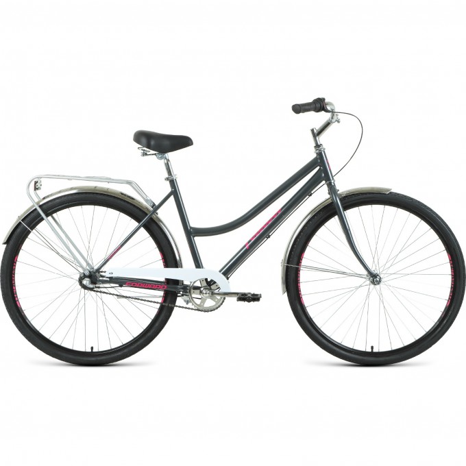 Велосипед FORWARD TALICA 28 3.0, рама 19", 2020-2021, темно-серый/розовый RBKW1C183006