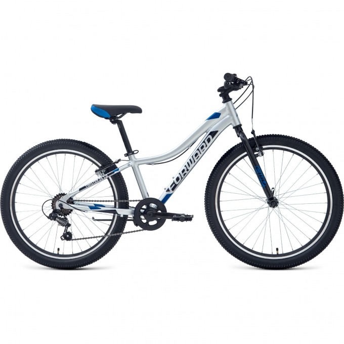 Велосипед FORWARD TWISTER 24 1.2 (2021) серебристый/синий 75173 SEREBRISTYII/SINII