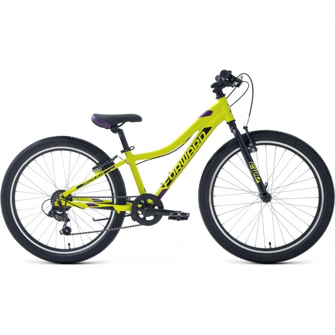 Велосипед FORWARD TWISTER 24 1.2 (2021) зеленый/фиолетовый 75173 ZELENYII/FIOLETOVYII