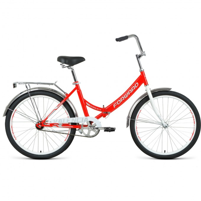 Велосипед FORWARD VALENCIA 24 1.0 (2021) красный/серый 74425 KRASNYII/SERYII
