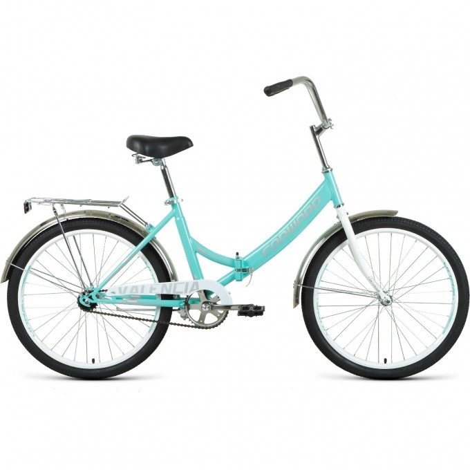 Велосипед FORWARD VALENCIA 24 1.0 (2021) мятный/серый 74425 MYATNYII/SERYII
