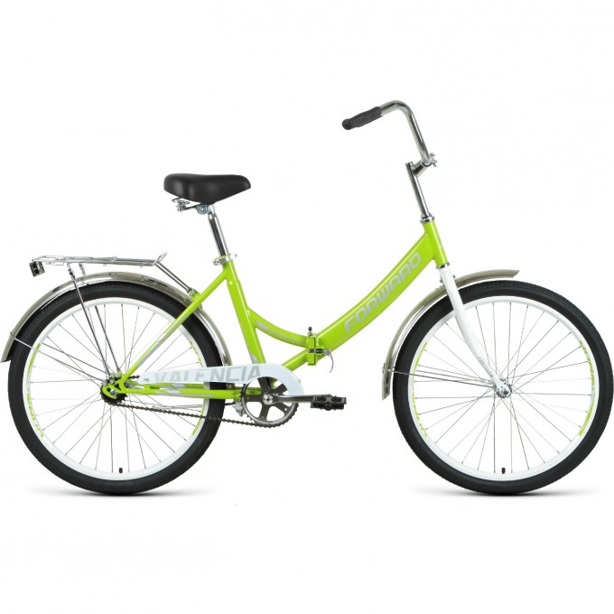 Велосипед FORWARD VALENCIA 24 1.0 (2021) зеленый/серый 74425 ZELENYII/SERYII